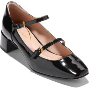 Cole Haan Paxton Mary Jane Ballet Pump Size 5.5 Black Patent Leather Preppy